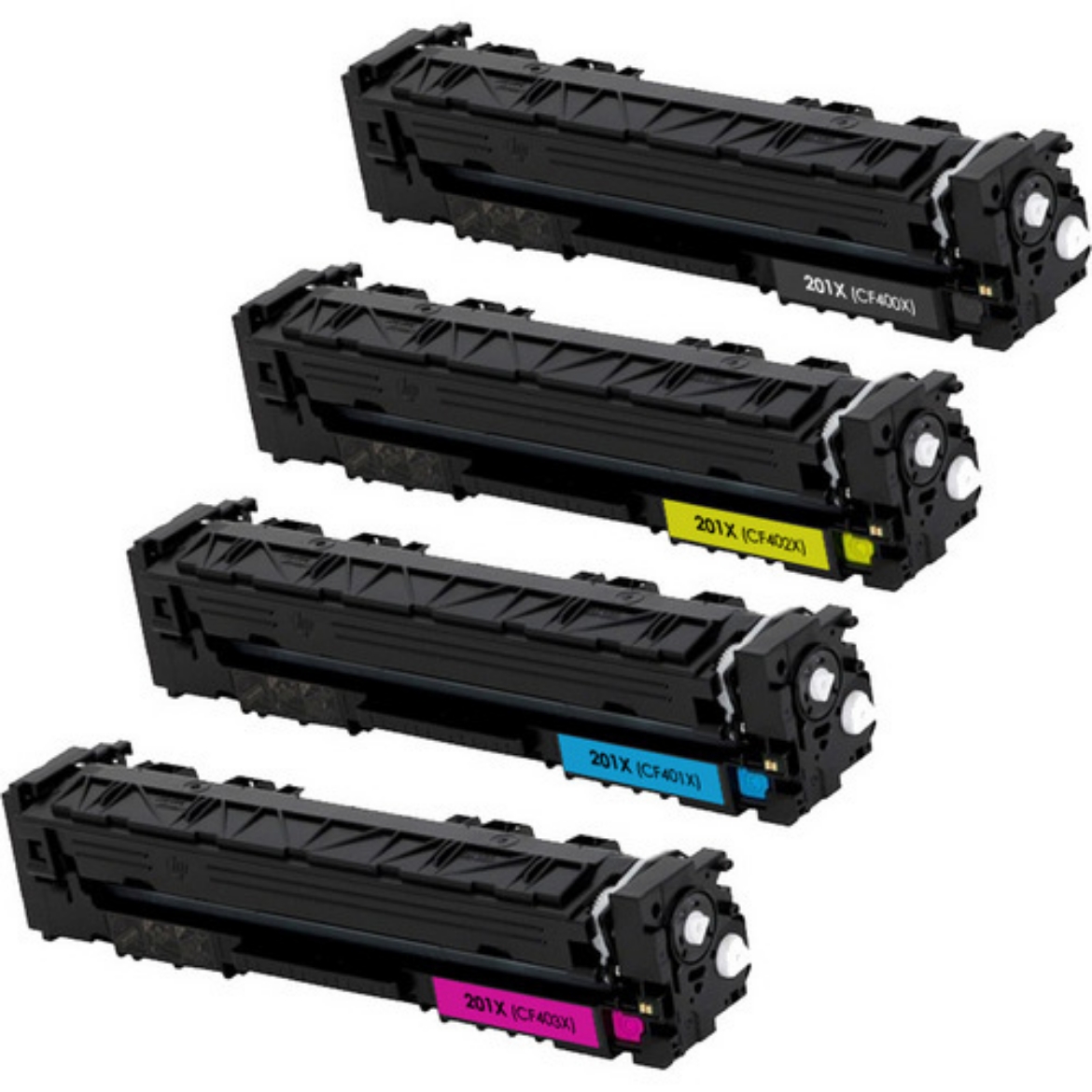 Picture of Value Bundle CF210X, CF211X, CF212X, CF213X (HP 131X) High Yield Black, Cyan, Magenta, Yellow Toner Cartridges (4 pack) (Black: 2400; CMY: 1800)