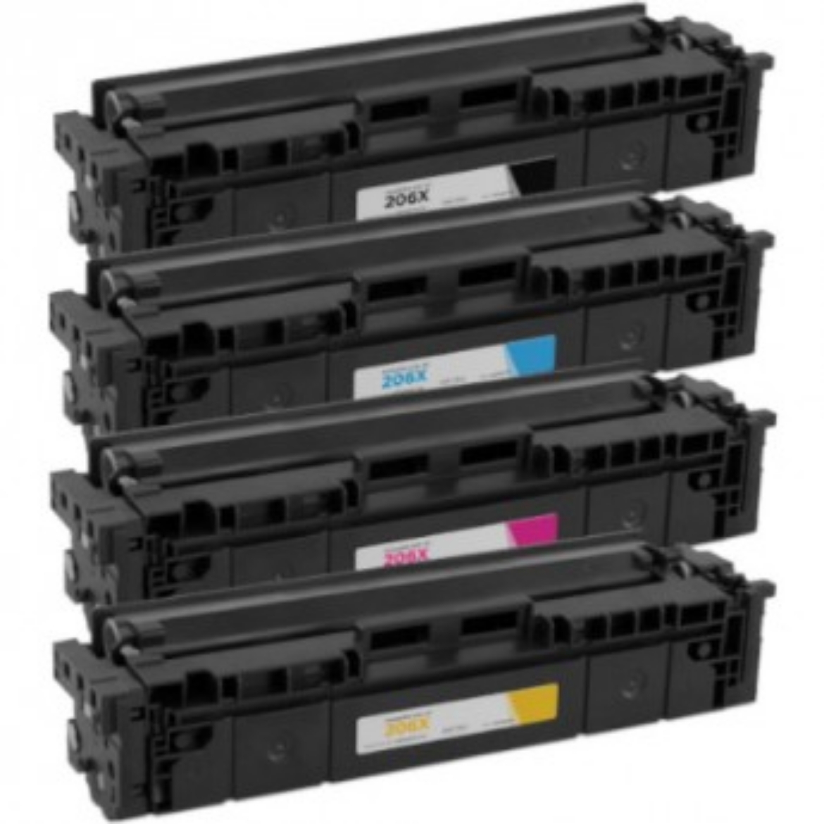 Picture of Value Bundle W2110X, W2111X, W2112X, W2113X (HP 206X) High Yield Black, Cyan, Magenta, Yellow Toner Cartridges (4 pack) with new chip