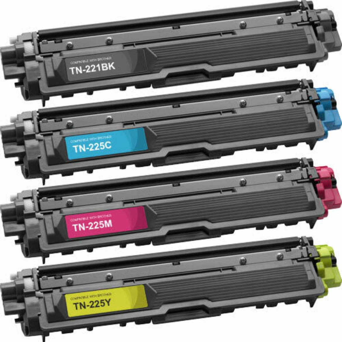 Picture of Value Bundle TN-221BK, TN-225C, TN-225M, TN-225Y Black, Cyan, Magenta, Yellow Toner Cartridges (4 pack)