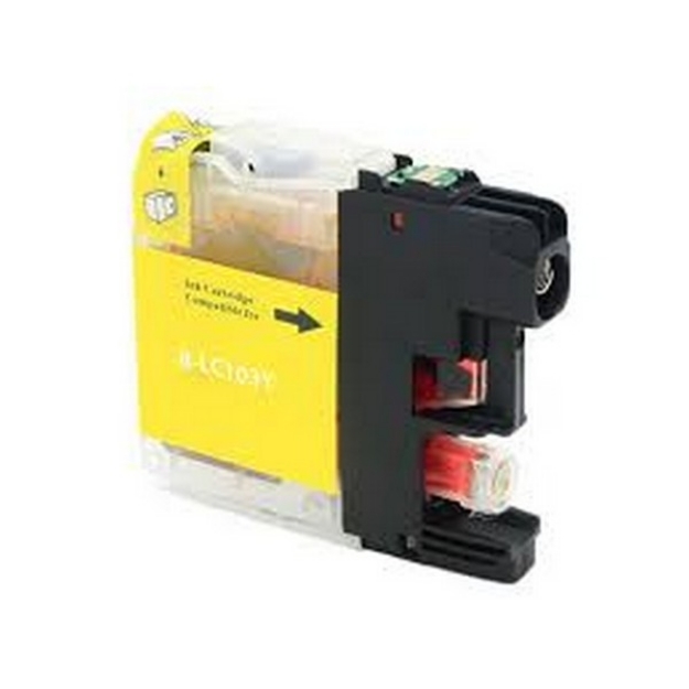 Picture of Compatible LC101Y High Yield Yellow Inkjet Cartridge (600 Yield)