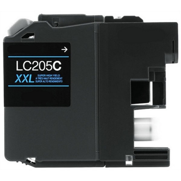 Picture of Compatible LC205C (LC205CXXLC) Super High Yield Cyan Inkjet Cartridge (1200 Yield)